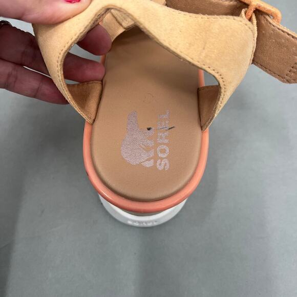 Sorel Suede Leather Wedge Sandals Womens 11 Strappy Modern Boho Y2K Style Summer - Picture 12 of 15